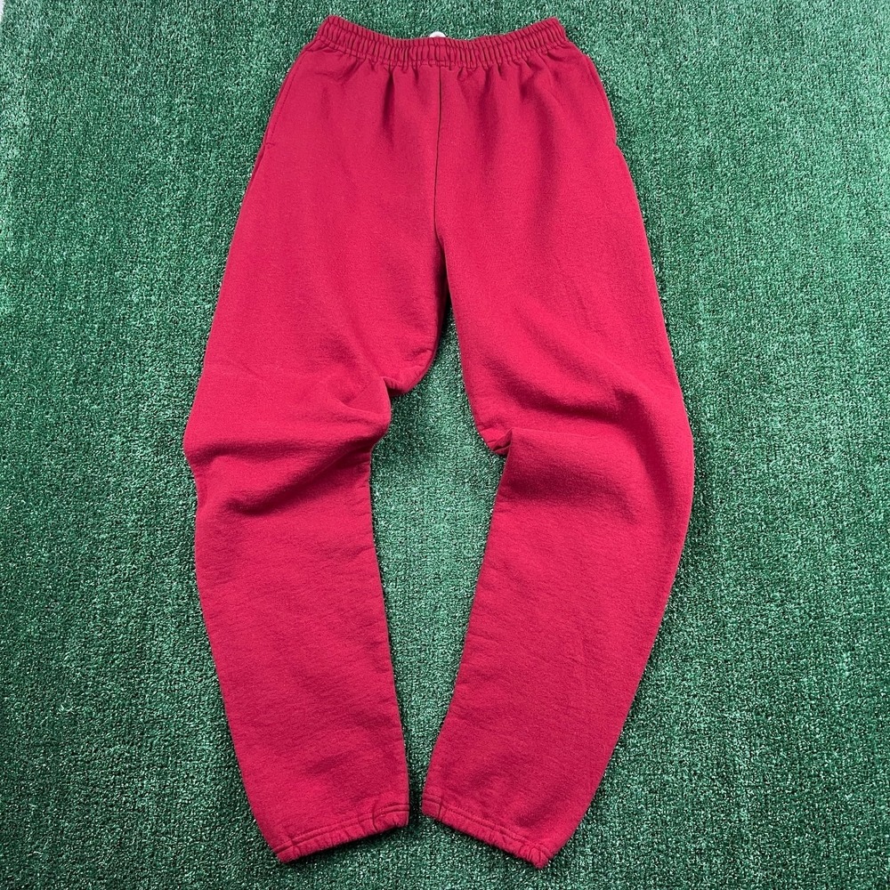VTG  Fruit of the Loom Men's Activewear Sweatpants Red Medium Jogger‎ Fleece Y2K